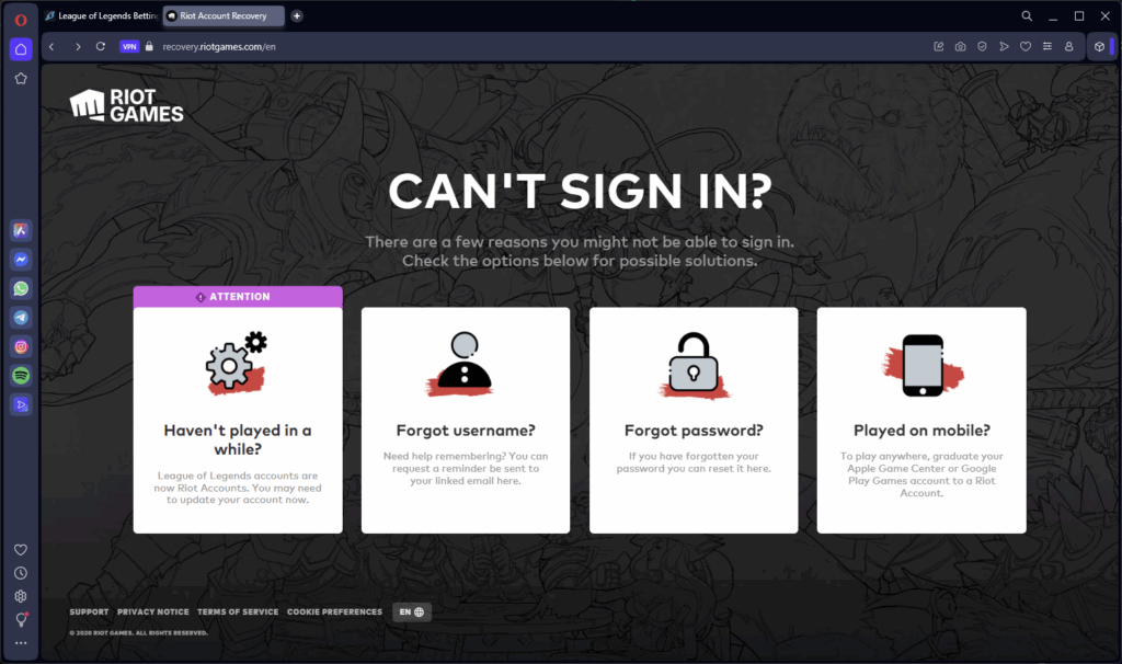 Can't Sign in to League of Legends? How To Change Your Password In League of Legends