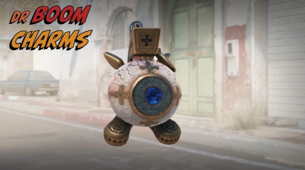 The Eye of Ball is what is sounds like, Any Eyeball is one of the CS2 Charms