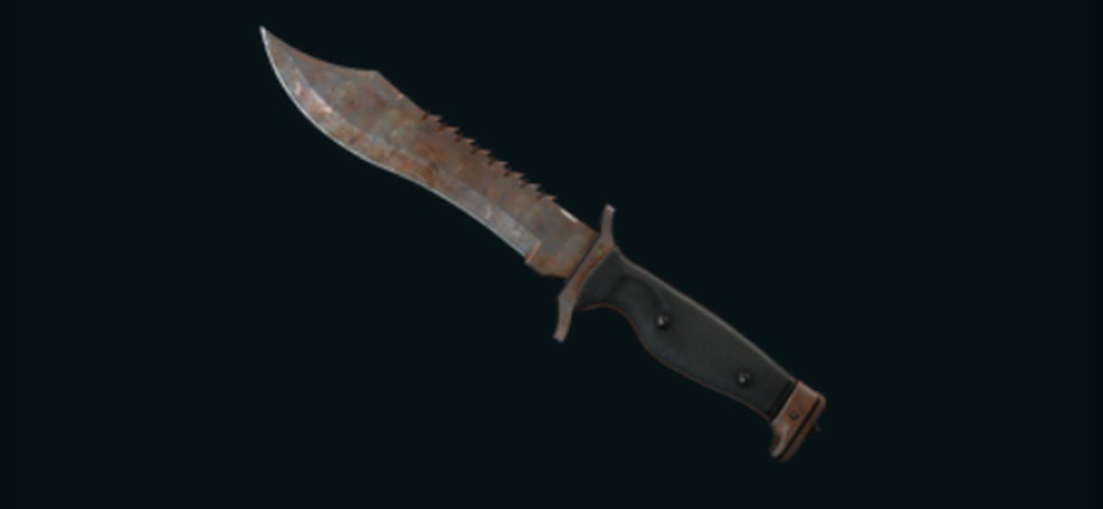 The Rust Coat Bowie Knife is a cheap CS2 Knife Skin