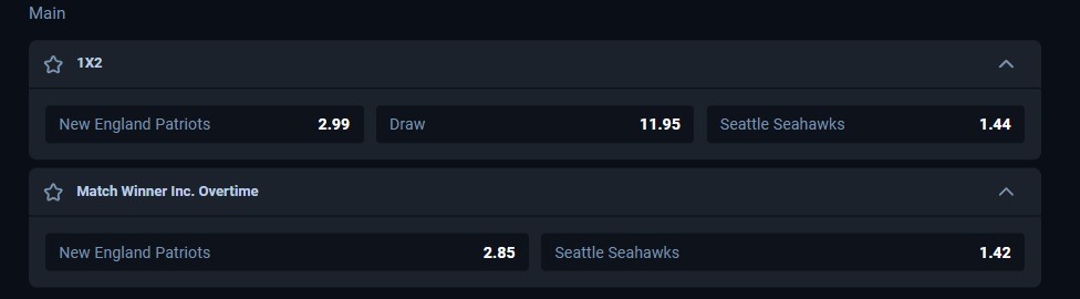 Super Bowl LX Pre-Match odds on Thunderpick