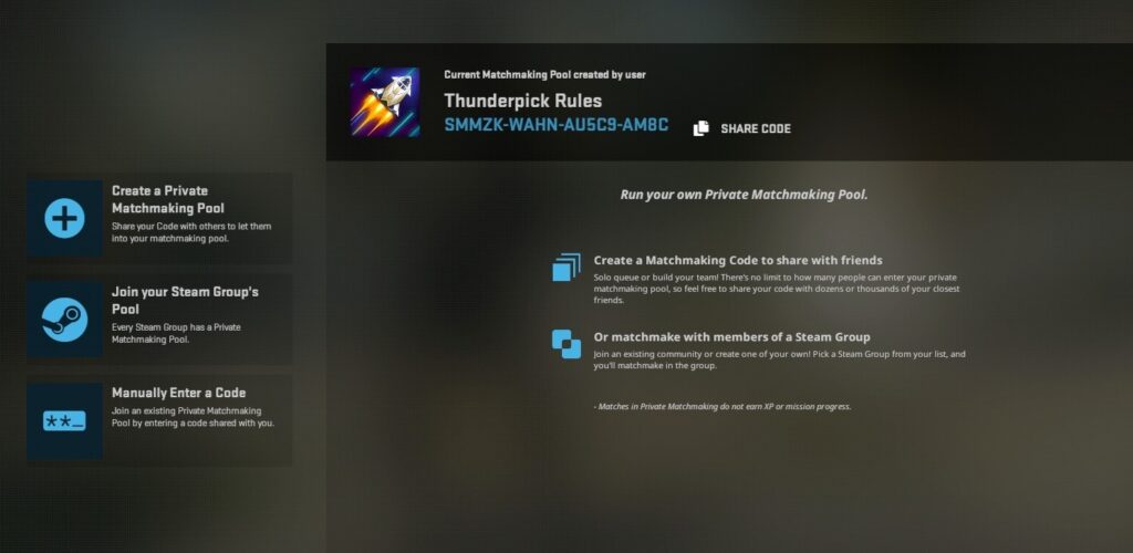 How To Make A Private Match CS2 Share Code