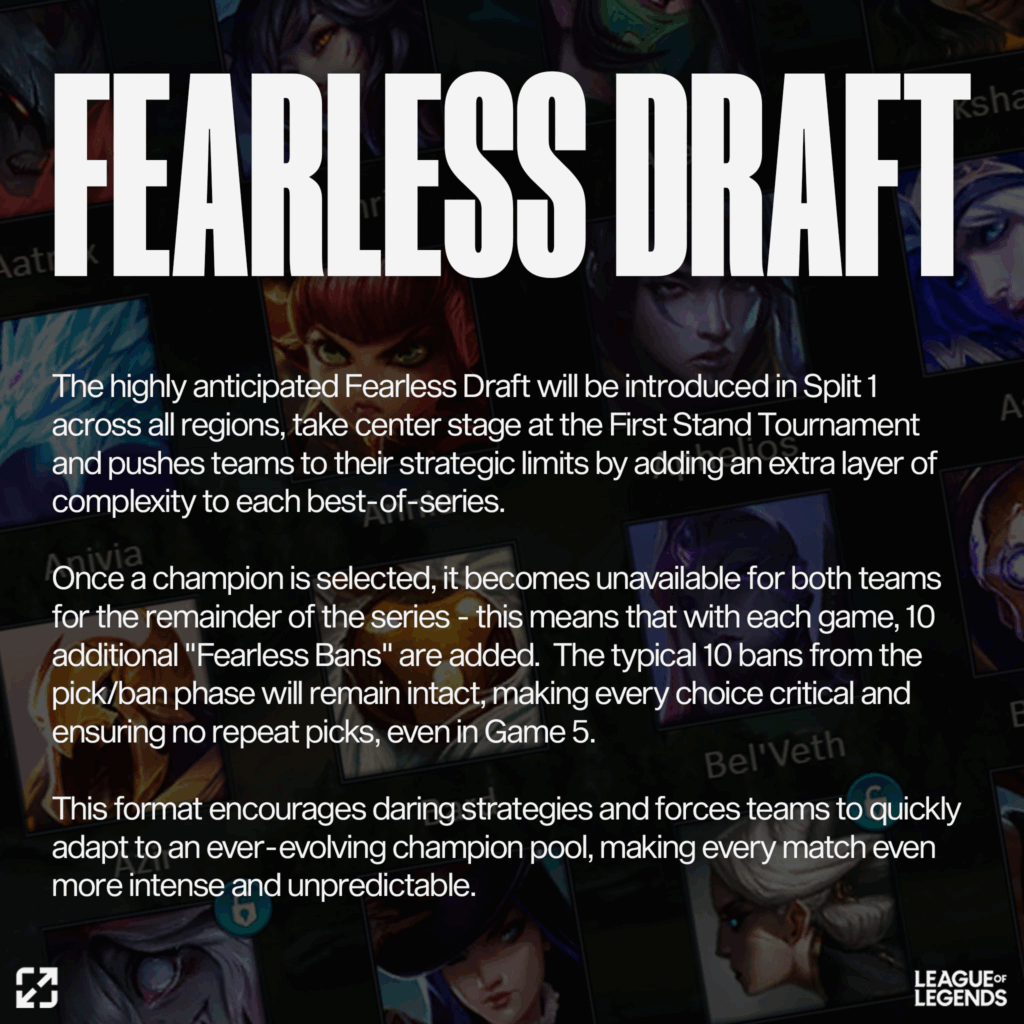 Fearless draft notice from Riot Games