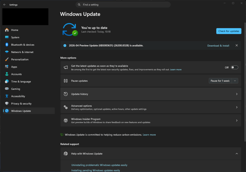 Windows Update for VALORANT not opening
