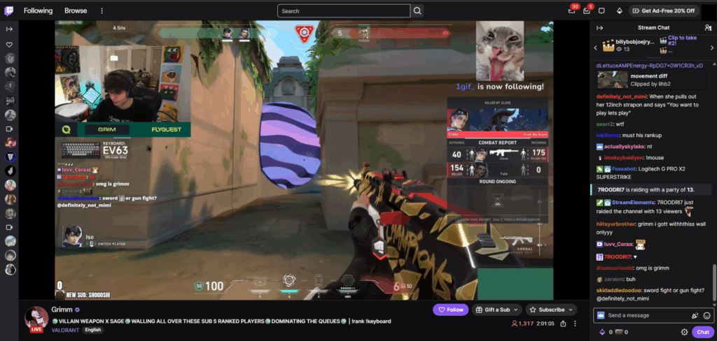 What does NT mean in VALORANT? Twitch Chat