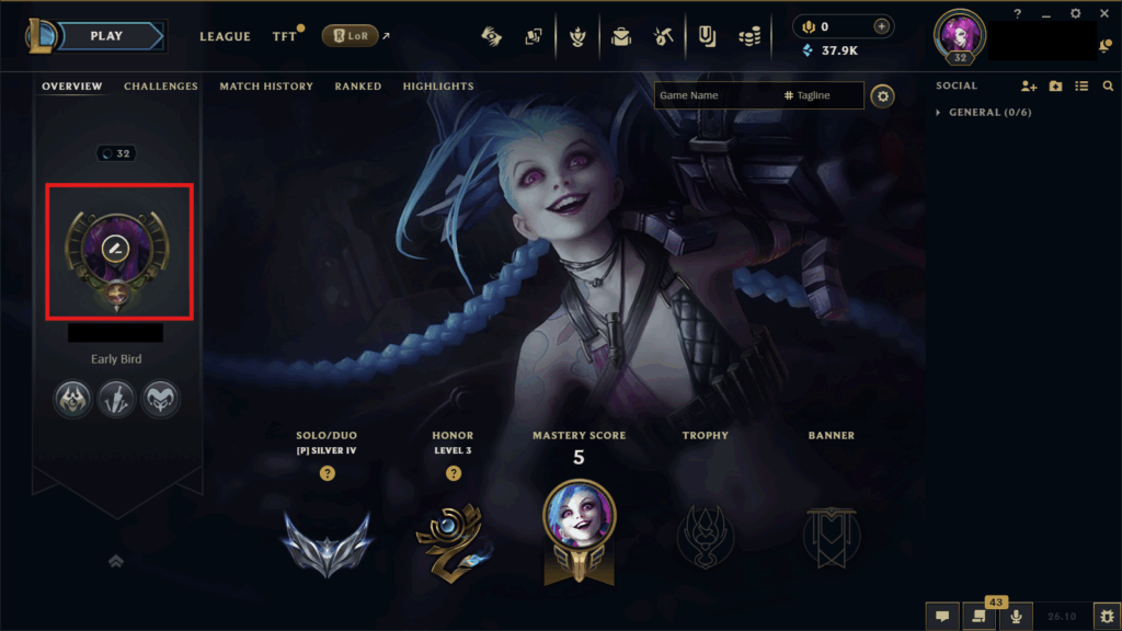 Showcase your League of Legends Level Borders