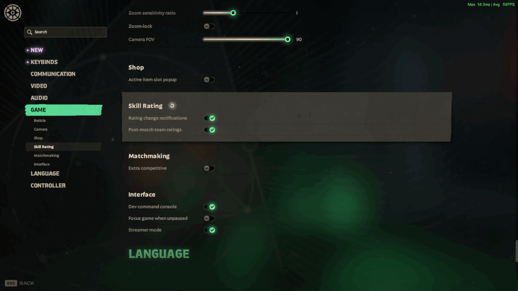 Deadlock Ranks - Show / Hide Skill Rating