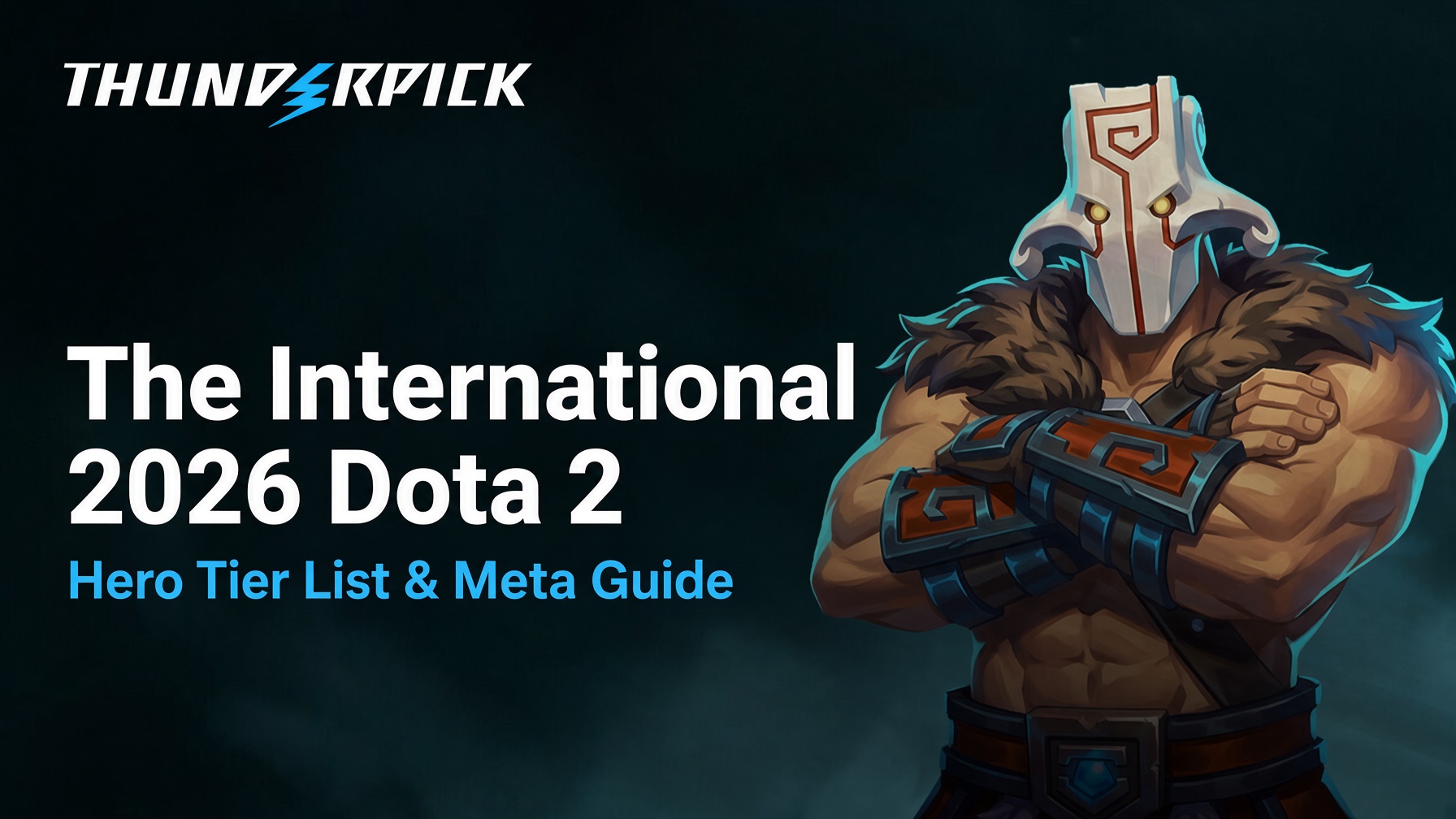 Shaman from Dota 2 standing next to text The International 2026 Dota 2 Hero Tier List & Meta Guide